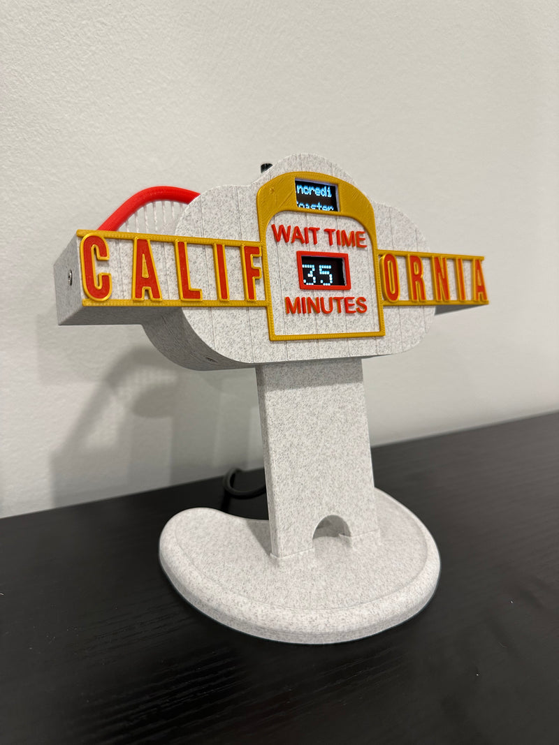 Cali Wait Time Sign