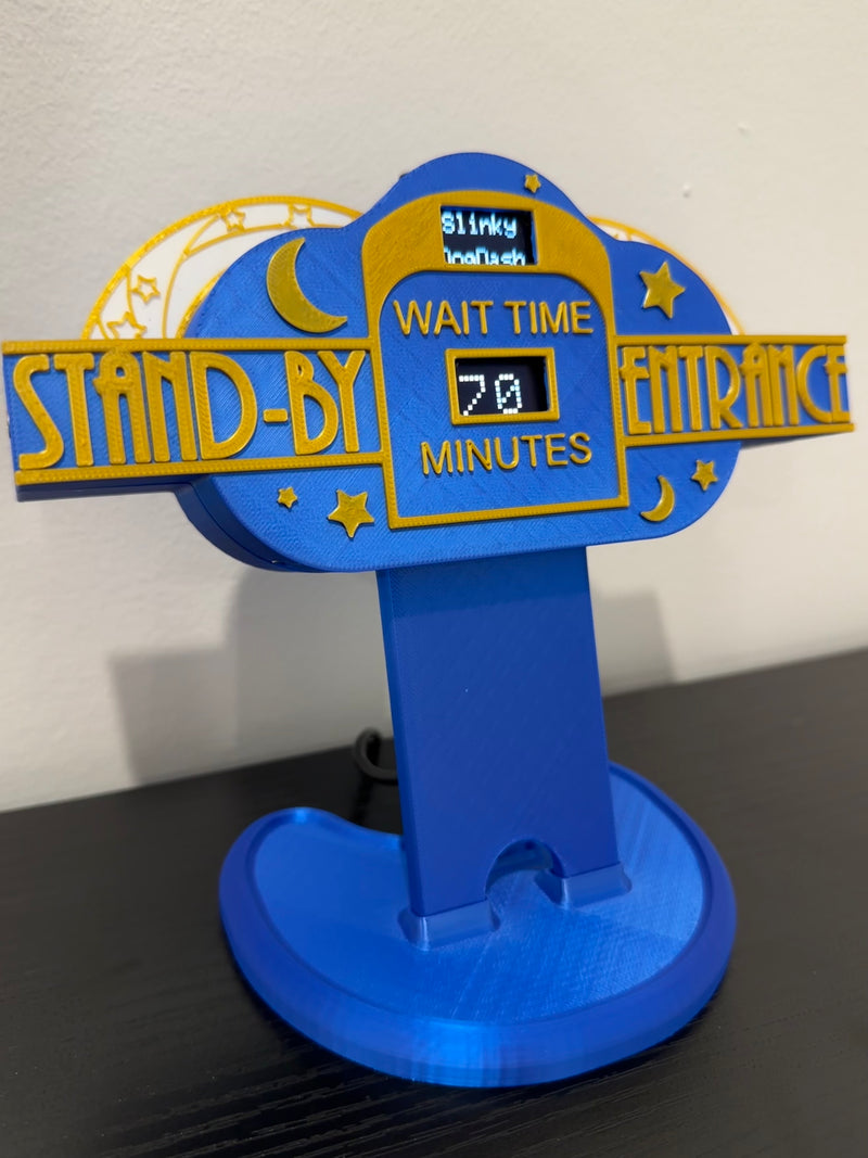 Hollywood Wait Time Sign